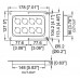 CS D022K schotel voor 8x D-size connector zwart