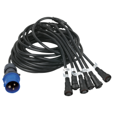 DMT Power Cable for E/F Series Split - 10 m CEE, 6x Output - 101394