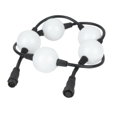 Showtec Pixel Bubble Extension String - 1 m (39") String with 5x 50 mm (2") white frosted LED Balls - 44571