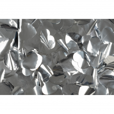 Showgear Metallic Confetti - Hearts Zilver, Ø 55 mm, 1 kg, brandvertragend - 60921SM
