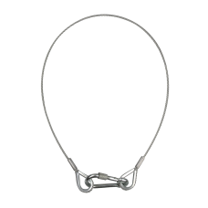 Showgear Safety Cable 3 mm WLL: 5 kg - 60 cm - zilver - 70164