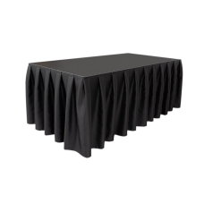 Wentex Podiumrok voor podiumdelen ZWART GEPLOOID lengte 6.20m hoogte  40cm MCS 300 g/m² - 89290