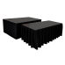 Wentex Podiumrok voor podiumdelen ZWART GEPLOOID lengte 6.20m hoogte 100cm MCS 300 g/m² - 89293