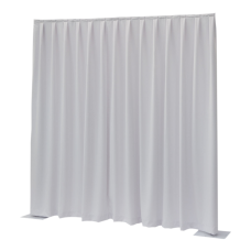 Wentex pipe and drape doek Zijdeglans geplooid 3x3 Wit - 89410