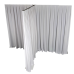 Wentex pipe and drape doek Zijdeglans geplooid 3x5 Wit - 89421