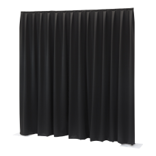 Wentex pipe and drape doek Dimout geplooid 3x3 Zwart - 89441