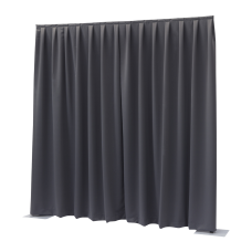 Wentex pipe and drape doek Dimout geplooid 3x3 Donker grijs - 89447