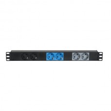 Showgear 19" 1U CEE16A To 6x Sockets - 3-fasesplitter - 91232