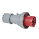 PCE CEE 125A 400V 5p Plug Male - Red - 913241