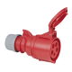 PCE CEE 32A 400V 5p Plug Female - Red, Screw Terminal - 913321