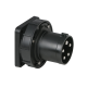 PCE CEE 63A 400V 5p Socket Male - Black - 913334