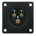 PCE CEE 16A 240V 3p Socket Male - Black, Screw Terminal - 91340