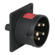 PCE CEE 16A 400V 5p Socket Male - Black - 91341