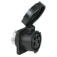 PCE CEE 63A 400V 5p Socket Female - Black - 91353