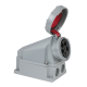 PCE CEE 63A 400V 5p Wallmount Female - Rood, IP67 - 913533