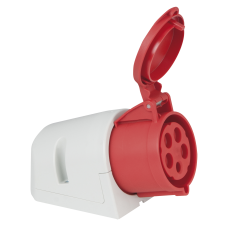 PCE CEE 32A 400V 5p Wallmount Female - Rood, IP44 - 91356