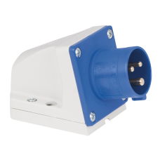 PCE CEE 16A 240V 3p Wallmount Male - Blauw, IP44 - 91360