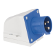 PCE CEE 16A 240V 3p Wallmount Male - Blauw, IP44 - 91360