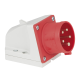 PCE CEE 16A 400V 5p Wallmount Male - Rood, IP44 - 91380