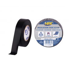 HPX PVC Insulation tape 52100 - Black, 19 mm / 20 m - 95000 (Alternatief AT4)