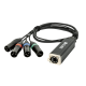 Showgear CS-4M/3 - 4-channel DMX shuttle snake via network cable - 4-channel 3-pin DMX (male) to RJ45 CAT (female) adapter - 96000