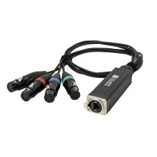 Showgear CS-4F/5 - 4-channel DMX shuttle snake via network cable - 4-channel 5-pin DMX (female) to RJ45 CAT (female) adapter - 96011