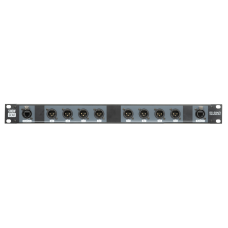 Showgear DS-24M/3 DMX Rack Split - 8x 3-pin male XLR to 2x female RJ45 converter (4 universes per CAT cable) - 96020