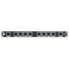 Showgear DS-24M/5 DMX Rack Split - 8x 5-pin male XLR to 2x female RJ45 converter (4 universes per CAT cable) - 96030