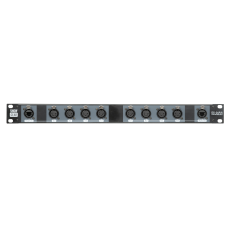 Showgear DS-24F/5 DMX Rack Split - 8x 5-pin female XLR to 2x female RJ45 converter (4 universes per CAT cable) - 96031
