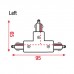 Artecta 1-Phase Left T-Connector - Zwart (RAL9004) - A0313701