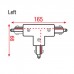 Artecta 3-Phase Left T-Connector - Zwart (RAL9004) - A0333701