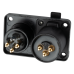 Seetronic XLR 3P In/Output Combination Chassis IP65 - Vergulde contacten - C3F2CWB