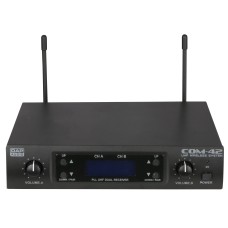 DAP COM-42 - 2-kanaals handheldset UHF draadloze microfoon - D1464