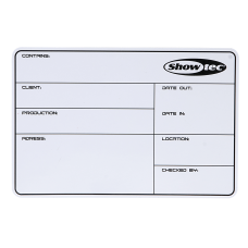 Showtec Flightcase Label - Showgear, magnetisch met 3M tape en markeerstift - D5132