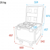 Showtec Case for 4x Shark Wash Zoom Two/Spot Two/Beam Flightcase - D7065