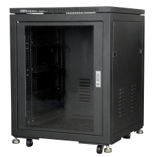 SHOWGEAR Pro Metal Equipment Rack 12U netwerkkast met glazen deur - D7620