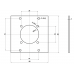 Showgear Chassis panel 2 segments - Schuko - D7724