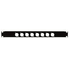 Showgear 19 inch Connector-panel - 1U, voor 8 XLR-aansluitingen (D-formaten) - D7811