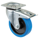 Showgear Swivel Blue wheel 125 mm - met rem - D8006