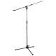 Showgear Pro Microphone stand with telescopic boom - 850-1430mm metalen voetstuk - D8304