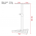 Showgear Monitor Speaker stand - Staal 760-1320mm max belasting 15 kg - D8320