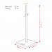 Showgear Speaker Stand with Baseplate - Metal - 1100-1800 mm - 35 mm - Max Load: 20 kg - D8602