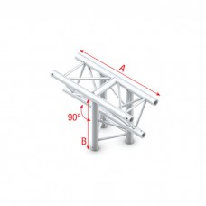 Milos T-Cross vertical 3-way, apex down - Deco-22 Triangle truss - DT22018