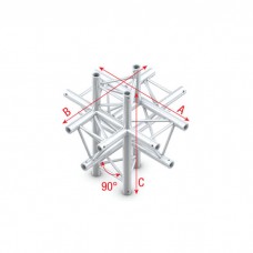 Milos Cross up/down 6-way - Deco-22 Triangle truss - DT22022