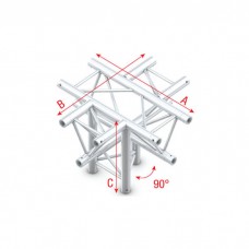 Milos Cross + down 5-way, apex down - Deco-22 Triangle truss - DT22024