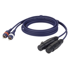 DAP FL25 - 2 RCA Male L/R > 2 XLR/F 3 p. - 1,5m - FL25150