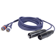 DAP FL26 - 2 RCA Male L/R > 2 XLR/M 3 p. - 1,5m - FL26150