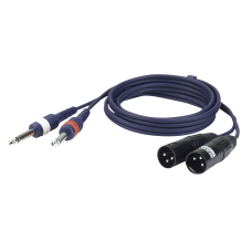 DAP FL44 - 2 unbal. Jack mono L/R > 2 XLR/M 3 p. - 1,5m - FL44150