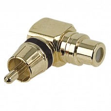 DAP RCA Male to RCA Female 90 adapter - Gold - FLA16B