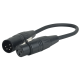 DAP 5 pin XLR Male to 3 pin XLR Female - 25 cm, zwart - FLA36